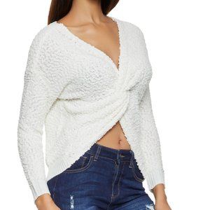 Popcorn Knit Twisted Sweater (Wear 2 Ways!)